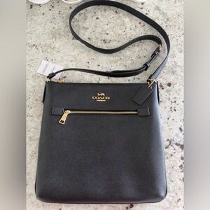 Coach Crossbody Purse Black Leather NWT